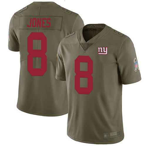 Giants #8 Daniel Jones Olive Men's Stitched Limited 2017 Salute To Service Jersey cheap jerseys for sale - CheapJerseys.Shop