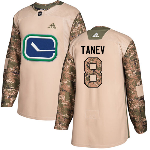 Vancouver Canucks #8 Christopher Tanev Camo Authentic 2017 Veterans Day Stitched Jersey Men's cheap jerseys for sale - CheapJerseys.Shop
