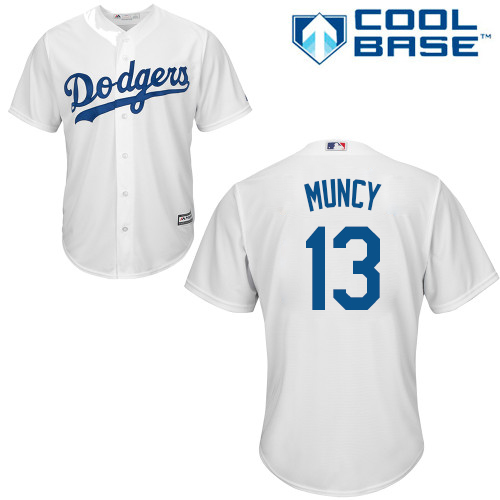 Los Angeles Dodgers #13 Max Muncy White New Cool Base Stitched Jersey Men's cheap jerseys for sale - CheapJerseys.Shop