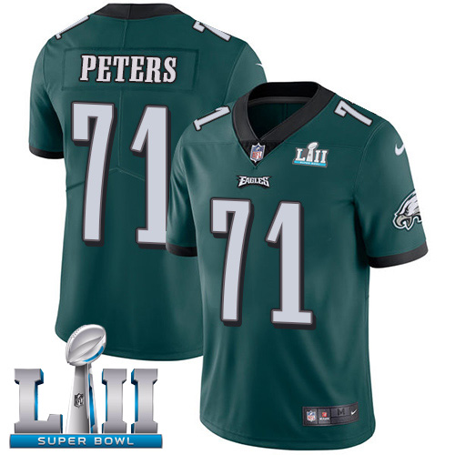 Philadelphia Eagles #71 Jason Peters Midnight Green Team Color Super Bowl LII Youth Stitched Vapor Untouchable Limited Jersey Youth cheap jerseys for sale - CheapJerseys.Shop