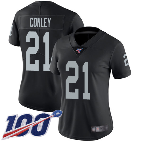 Las Vegas Raiders #21 Gareon Conley Black Team Color Women's Stitched 100th Season Vapor Limited Jersey Womens cheap jerseys for sale - CheapJerseys.Shop