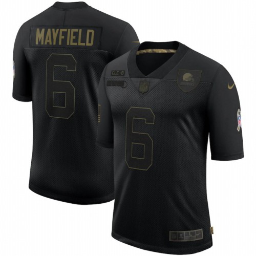 Cleveland Cleveland Browns #6 Baker Mayfield 2020 Salute To Service Limited Jersey Black Men's cheap jerseys for sale - CheapJerseys.Shop