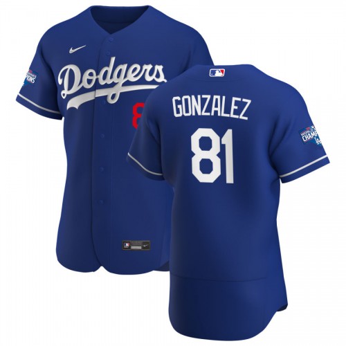 Los Angeles Los Angeles Dodgers #81 Victor Gonzalez Men's Royal Alternate 2020 World Series Champions Authentic Player Jersey Men's cheap jerseys for sale - CheapJerseys.Shop