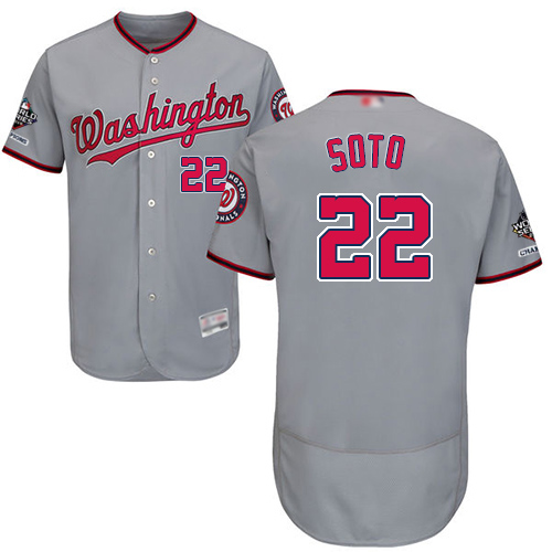 Washington Nationals #22 Juan Soto Grey Flexbase Authentic Collection 2019 World Series Champions Stitched Jersey Men's cheap jerseys for sale - CheapJerseys.Shop