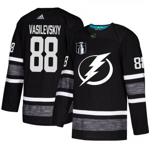 Tampa Bay Lightning #88 Andrei Vasilevskiy Black Authentic 2022 Stanley Cup Final Patch All-Star Stitched Jersey Men's cheap jerseys for sale - CheapJerseys.Shop