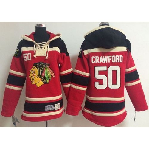 Chicago Blackhawks #50 Corey Crawford Red Sawyer Hooded Sweatshirt Stitched Youth Jersey Youth cheap jerseys for sale - CheapJerseys.Shop