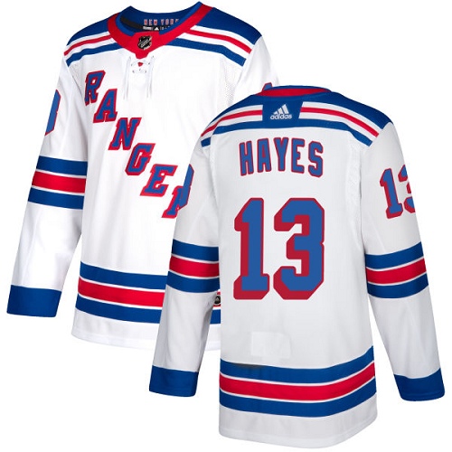 New York Rangers #13 Kevin Hayes White Road Authentic Stitched Jersey Men's cheap jerseys for sale - CheapJerseys.Shop