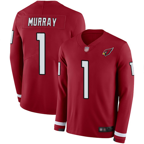 Cardinals #1 Kyler Murray Red Team Color Youth Stitched Limited Therma Long Sleeve Jersey cheap jerseys for sale - CheapJerseys.Shop