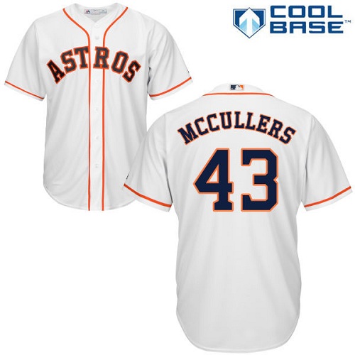 Houston Astros #43 Lance McCullers White Cool Base Stitched Youth Jersey Youth cheap jerseys for sale - CheapJerseys.Shop
