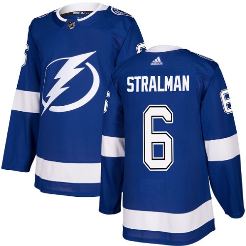 Tampa Bay Lightning #6 Anton Stralman Blue Home Authentic Stitched Jersey Men's cheap jerseys for sale - CheapJerseys.Shop