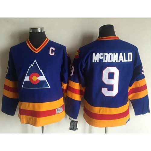 Colorado Avalanche #9 Lanny McDonald Blue CCM Throwback Stitched Youth Jersey Youth cheap jerseys for sale - CheapJerseys.Shop