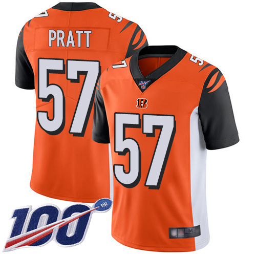 Cincinnati Bengals #57 Germaine Pratt Orange Alternate Youth Stitched 100th Season Vapor Untouchable Limited Jersey Youth cheap jerseys for sale - CheapJerseys.Shop