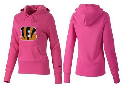 Women's Cincinnati Bengals Logo Pullover Hoodie Pink cheap jerseys for sale - CheapJerseys.Shop