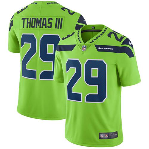 Seattle Seahawks #29 Earl Thomas III Green Men's Stitched Limited Rush Jersey Men's cheap jerseys for sale - CheapJerseys.Shop