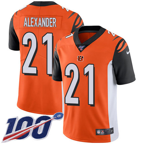 Cincinnati Bengals #21 Mackensie Alexander Orange Alternate Men's Stitched 100th Season Vapor Untouchable Limited Jersey Men's cheap jerseys for sale - CheapJerseys.Shop