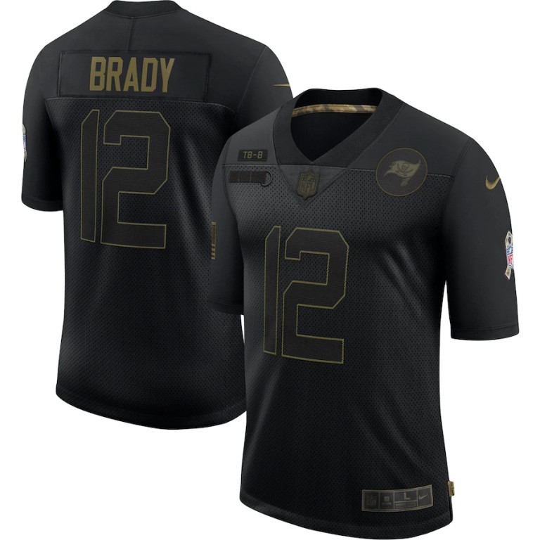 Tampa Bay Buccaneers #12 Tom Brady 2020 Salute To Service Limited Jersey Black cheap jerseys for sale - CheapJerseys.Shop