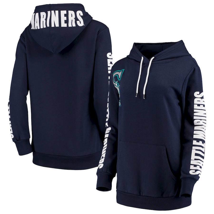 Seattle Mariners G-III 4Her By Carl Banks Women's 12th Inning Pullover Hoodie Navy cheap jerseys for sale - CheapJerseys.Shop