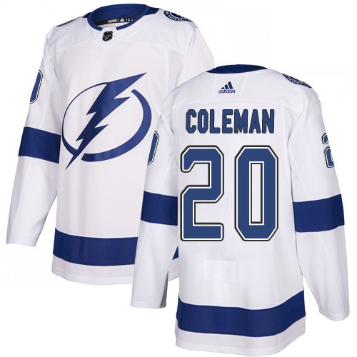 Tampa Bay Lightning #20 Blake Coleman White Road Authentic Stitched Jersey Men's cheap jerseys for sale - CheapJerseys.Shop