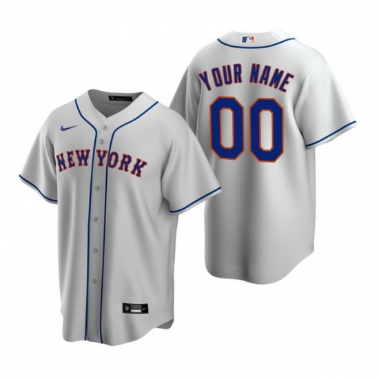 Men Women Youth Toddler All Size New York Mets Custom Gray Stitched Cool Base Road Jersey cheap jerseys for sale - CheapJerseys.Shop