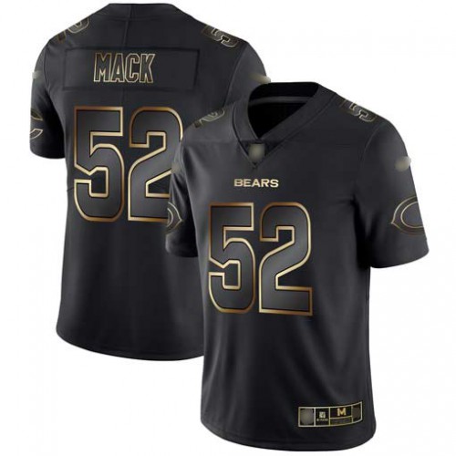 Chicago Bears #52 Khalil Mack Black/Gold Men's Stitched Vapor Untouchable Limited Jersey Men's cheap jerseys for sale - CheapJerseys.Shop