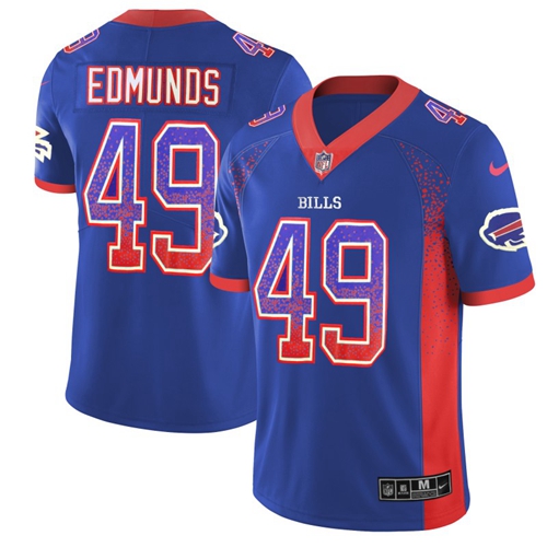 Bills #49 Tremaine Edmunds Royal Blue Team Color Men's Stitched Limited Rush Drift Fashion Jersey cheap jerseys for sale - CheapJerseys.Shop