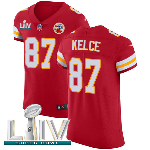 Chiefs #87 Travis Kelce Red Super Bowl LIV 2020 Team Color Men's Stitched Vapor Untouchable Elite Jersey cheap jerseys for sale - CheapJerseys.Shop