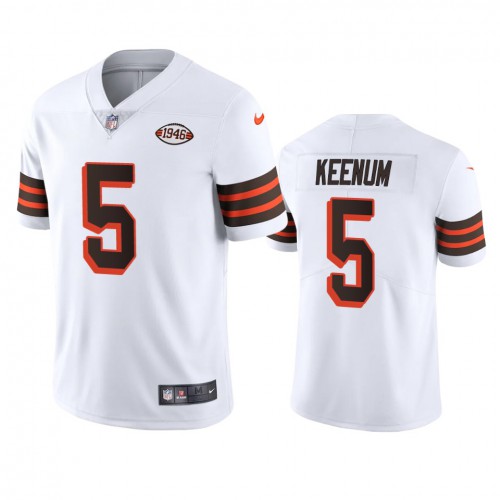 Cleveland Cleveland Browns #5 Case Keenum 1946 Collection Alternate Vapor Limited Jersey - White Men's cheap jerseys for sale - CheapJerseys.Shop