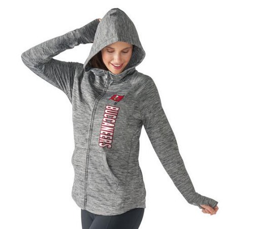 Women's Tampa Bay Buccaneers G-III 4Her By Carl Banks Recovery Full-Zip Hoodie Heathered Gray cheap jerseys for sale - CheapJerseys.Shop