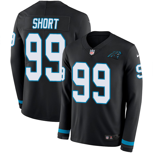 Carolina Panthers #99 Kawann Short Black Team Color Men's Stitched Limited Therma Long Sleeve Jersey Men's cheap jerseys for sale - CheapJerseys.Shop