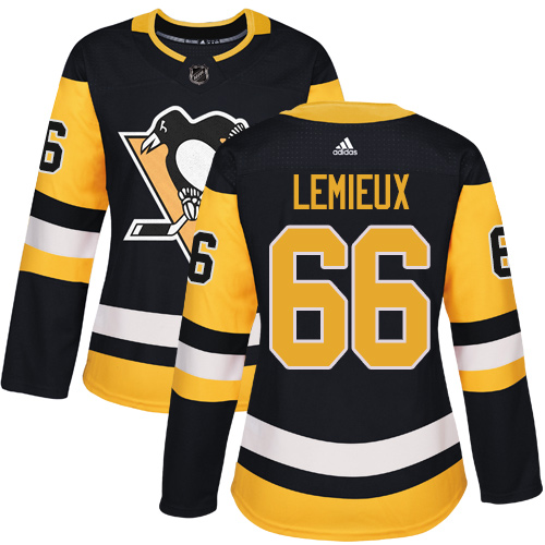 Pittsburgh Penguins #66 Mario Lemieux Black Home Authentic Women's Stitched Jersey Womens cheap jerseys for sale - CheapJerseys.Shop