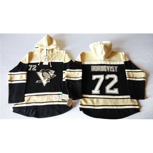 Pittsburgh Penguins #72 Patric Hornqvist Black Sawyer Hooded Sweatshirt Stitched Jersey Men's cheap jerseys for sale - CheapJerseys.Shop