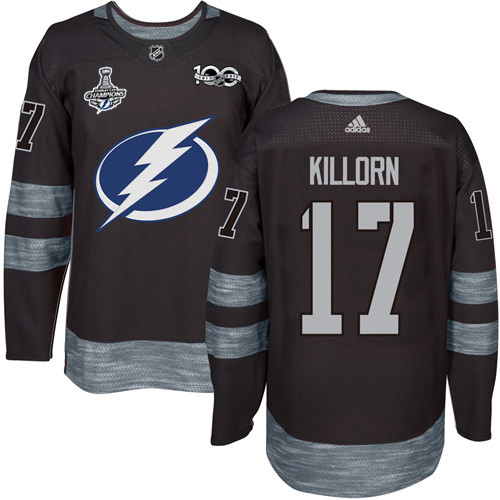 Tampa Bay Lightning #17 Alex Killorn Black 1917-2017 100th Anniversary 2020 Stanley Cup Champions Stitched Jersey Men's cheap jerseys for sale - CheapJerseys.Shop