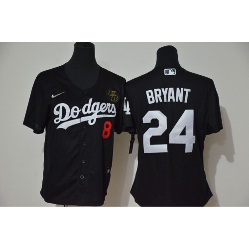 Los Angeles Los Angeles Dodgers #8 #24 Kobe Bryant Women Black Cool Base 2020 KB Patch Jersey Womens cheap jerseys for sale - CheapJerseys.Shop