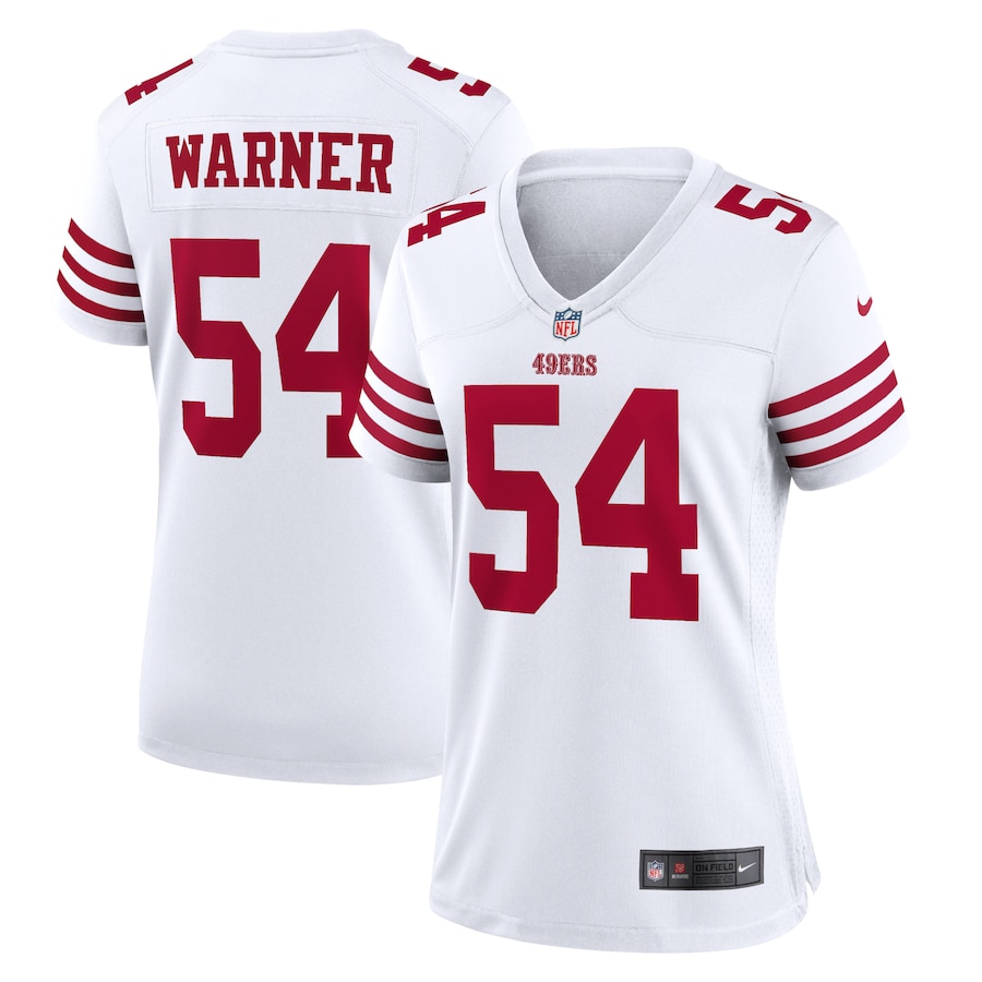 San Francisco 49ers #54 Scarlet WarnerFred Warner White Women's 2022-23 Game Jersey cheap jerseys for sale - CheapJerseys.Shop