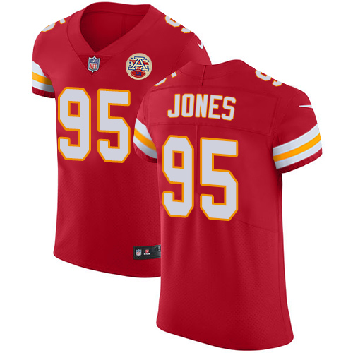 Chiefs #95 Chris Jones Red Team Color Men's Stitched Vapor Untouchable Elite Jersey cheap jerseys for sale - CheapJerseys.Shop