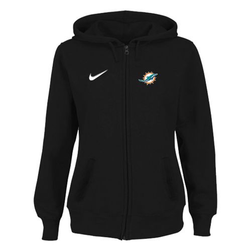 Women's Miami Dolphins Stadium Rally Full Zip Hoodie Black cheap jerseys for sale - CheapJerseys.Shop