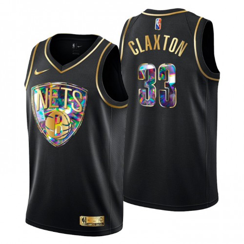 Brooklyn Brooklyn Nets #33 Nicolas Claxton Mens Golden Edition Diamond Logo 2021/22 Swingman Jersey - Black Mens cheap jerseys for sale - CheapJerseys.Shop