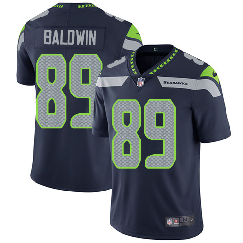 Seattle Seahawks #89 Doug Baldwin Steel Blue Team Color Men's Stitched Vapor Untouchable Limited Jersey Men's cheap jerseys for sale - CheapJerseys.Shop