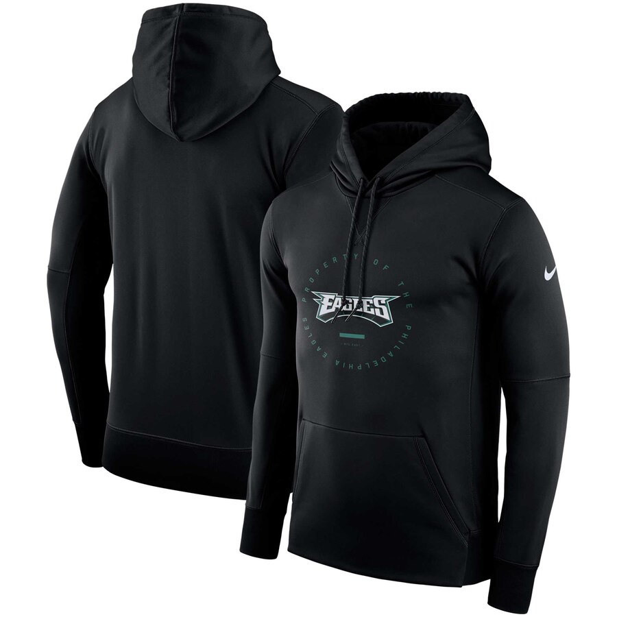 Philadelphia Eagles Sideline Property Of Wordmark Logo Performance Pullover Hoodie Black cheap jerseys for sale - CheapJerseys.Shop