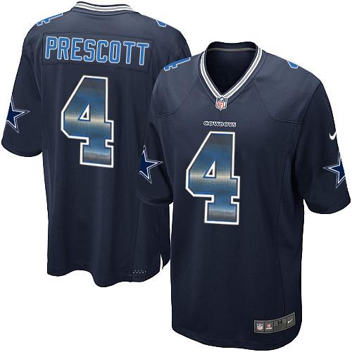 Cowboys #4 Dak Prescott Navy Blue Team Color Men's Stitched Limited Strobe Jersey cheap jerseys for sale - CheapJerseys.Shop