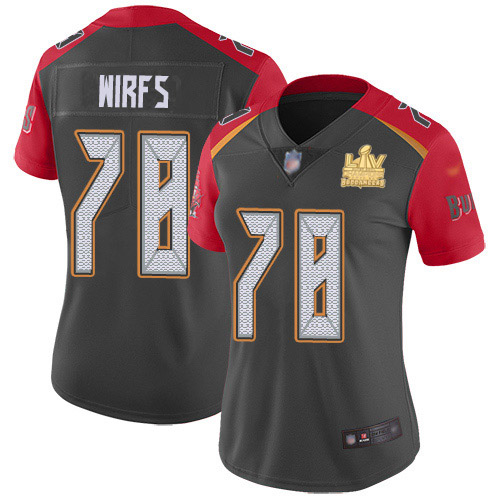 Tampa Bay Buccaneers #78 Tristan Wirfs Gray Women's Super Bowl LV Champions Patch Stitched Limited Inverted Legend Jersey Womens cheap jerseys for sale - CheapJerseys.Shop