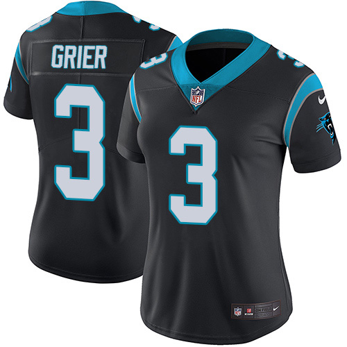 Carolina Panthers #3 Will Grier Black Team Color Women's Stitched Vapor Untouchable Limited Jersey Womens cheap jerseys for sale - CheapJerseys.Shop