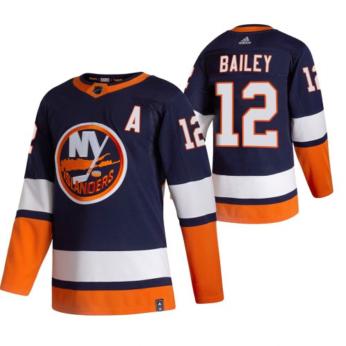 New York New York Islanders #12 Josh Bailey Navy Blue Men's 2020-21 Reverse Retro Alternate Jersey Men's cheap jerseys for sale - CheapJerseys.Shop