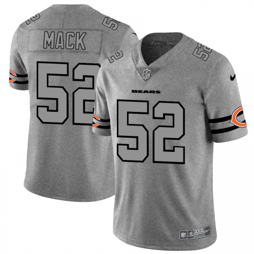 Chicago Chicago Bears #52 Khalil Mack Men's Gray Gridiron II Vapor Untouchable Limited Jersey Men's cheap jerseys for sale - CheapJerseys.Shop