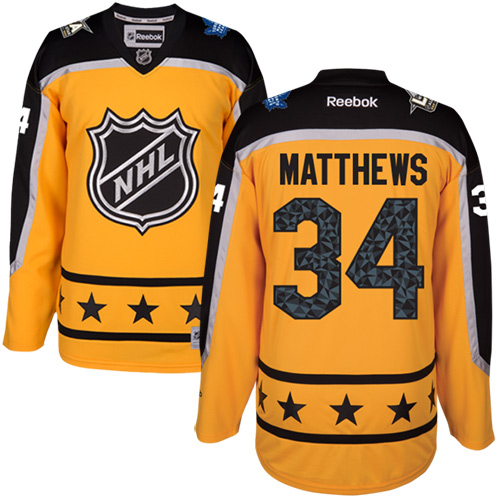 Maple Toronto Maple Leafs #34 Auston Matthews Yellow 2017 All-Star Atlantic Division Stitched Jersey Men's cheap jerseys for sale - CheapJerseys.Shop