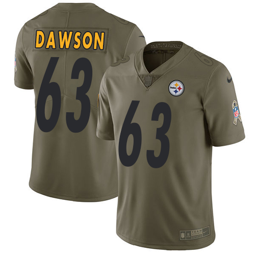 Pittsburgh Steelers #63 Dermontti Dawson Olive Men's Stitched Limited 2017 Salute to Service Jersey Men's cheap jerseys for sale - CheapJerseys.Shop