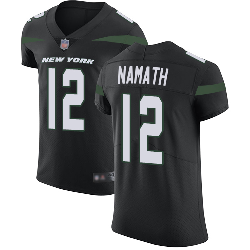 Jets #12 Joe Namath Black Alternate Men's Stitched Vapor Untouchable Elite Jersey cheap jerseys for sale - CheapJerseys.Shop