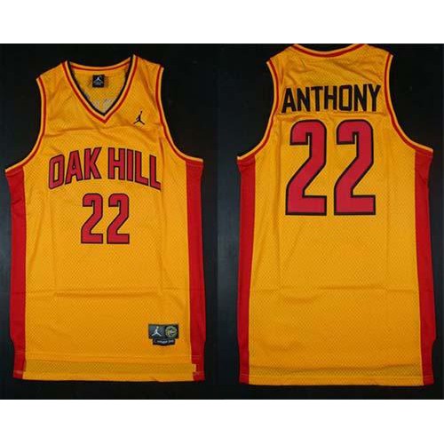 New York Knicks #22 Carmelo Anthony Gold Oak Hill Academy High School Stitched Jersey Mens cheap jerseys for sale - CheapJerseys.Shop