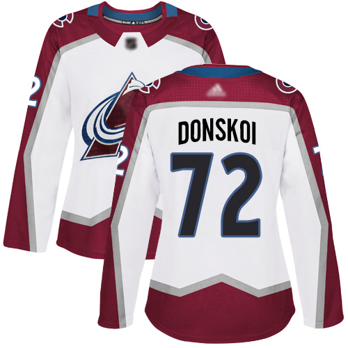 Colorado Avalanche #72 Joonas Donskoi White Road Authentic Women's Stitched Jersey Womens cheap jerseys for sale - CheapJerseys.Shop