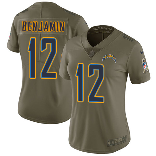 Los Angeles Chargers #12 Travis Benjamin Olive Women's Stitched Limited 2017 Salute to Service Jersey Womens cheap jerseys for sale - CheapJerseys.Shop